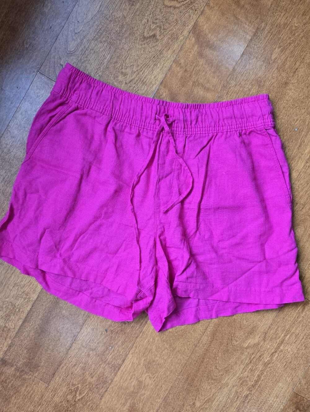 Gap Pink Linen Blend Pull On Elastic Waistband Shorts Women’s Medium
